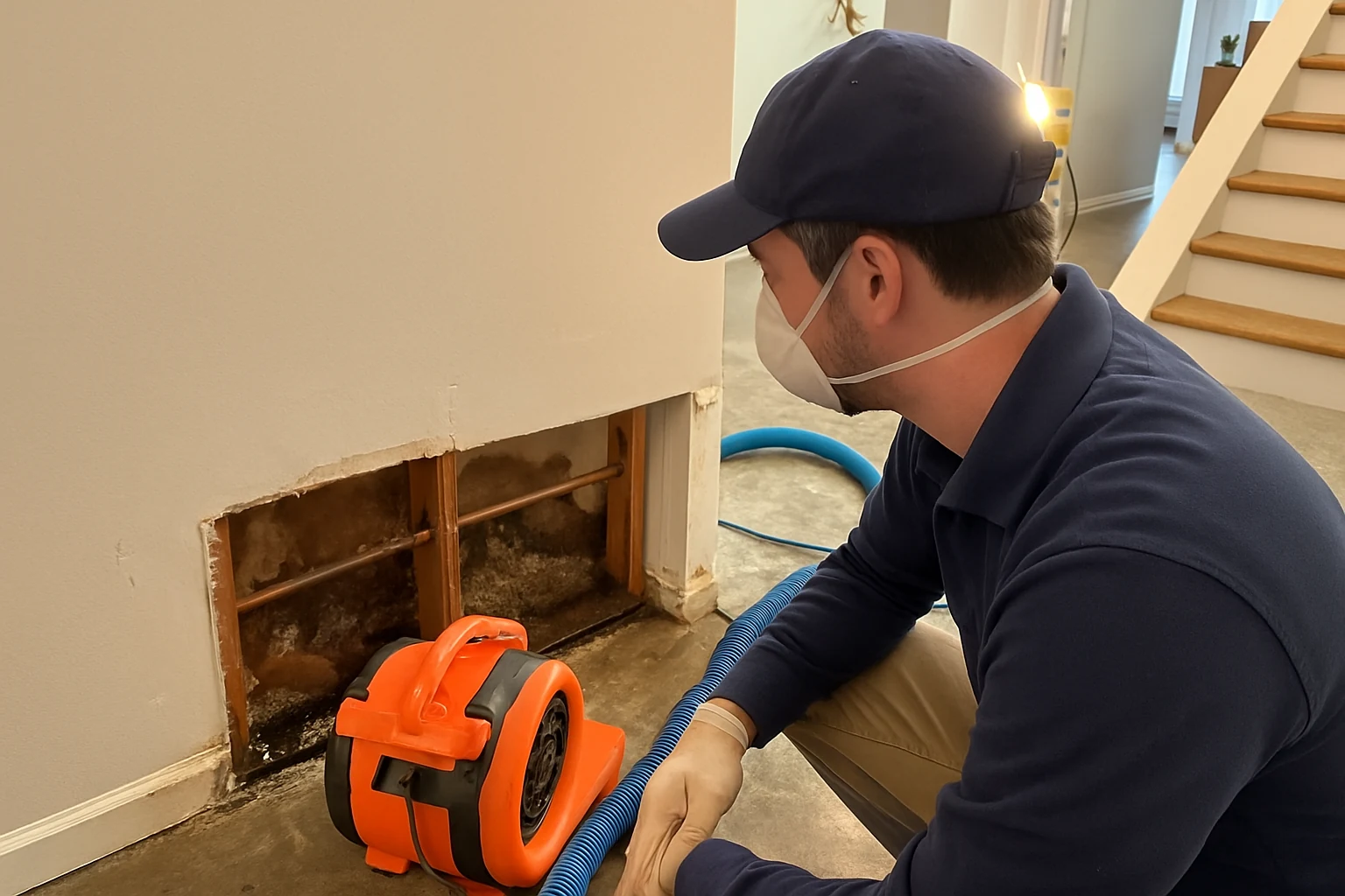 Burst pipe cleanup